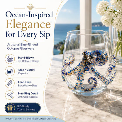 🔥Last Day 50% OFF-🌊Artisanal Blue Ringed Octopus Glassware