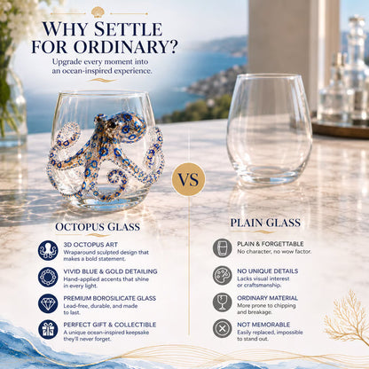 🔥Last Day 50% OFF-🌊Artisanal Blue Ringed Octopus Glassware