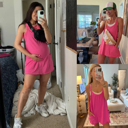 🔥LivelyDayin™ Women's Athletic Mini Dress with Built-in Shorts