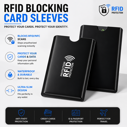 🔥8 Counts RFID Blocking Sleeves Set