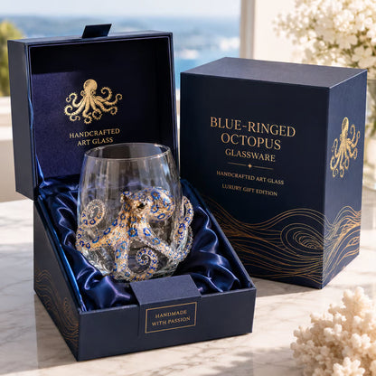 🔥Last Day 50% OFF-🌊Artisanal Blue Ringed Octopus Glassware