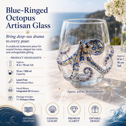 🔥Last Day 50% OFF-🌊Artisanal Blue Ringed Octopus Glassware
